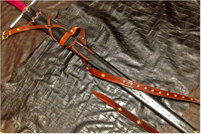 Finished Custom Leather Scabbard for Sword